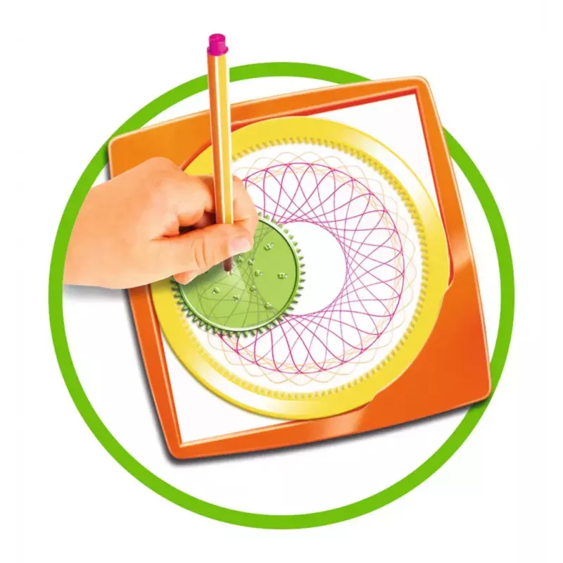 Vaikiškas spirografas Ravensburger 297740 su trafaretu ir 2 flomasteriais, įvairiaspalvis, nuo 6 metų
