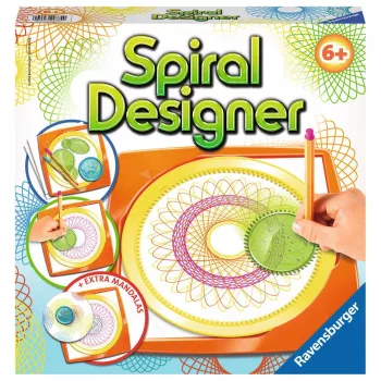 Vaikiškas spirografas Ravensburger 297740 su trafaretu ir 2 flomasteriais, įvairiaspalvis, nuo 6 metų