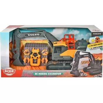 RC Ekskavatorius Dickie Volvo Mining 2.4 GHz nuotoliniu valdymu statybinis modelis