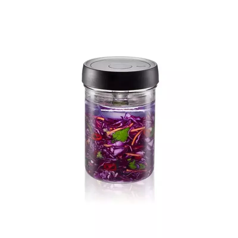 GEFU NATIVO G-15810 fermentavimo stiklainis 1 L, stiklinis su oro užraktu rauginimui ir laktobacilų fermentacijai