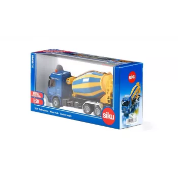 Siku betono maišyklė 1:50, raudonai balta, liejamo metalo modelis
