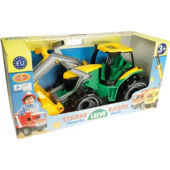 Traktorius Lena GIGA TRUCKS ZL-02080 su priekiniu krautuvu ir ekskavatoriumi