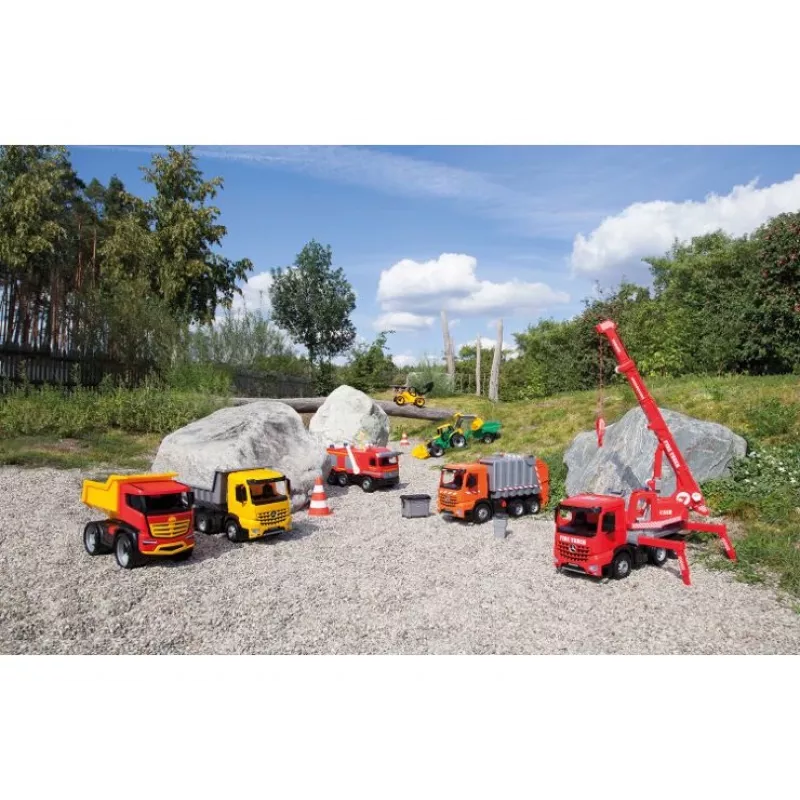 Traktorius Lena GIGA TRUCKS ZL-02080 su priekiniu krautuvu ir ekskavatoriumi