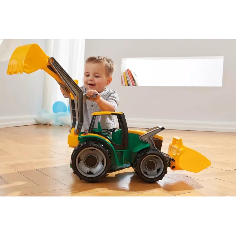 Traktorius Lena GIGA TRUCKS ZL-02080 su priekiniu krautuvu ir ekskavatoriumi