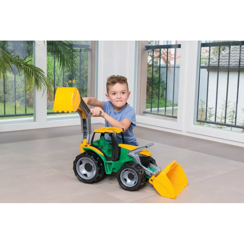 Traktorius Lena GIGA TRUCKS ZL-02080 su priekiniu krautuvu ir ekskavatoriumi