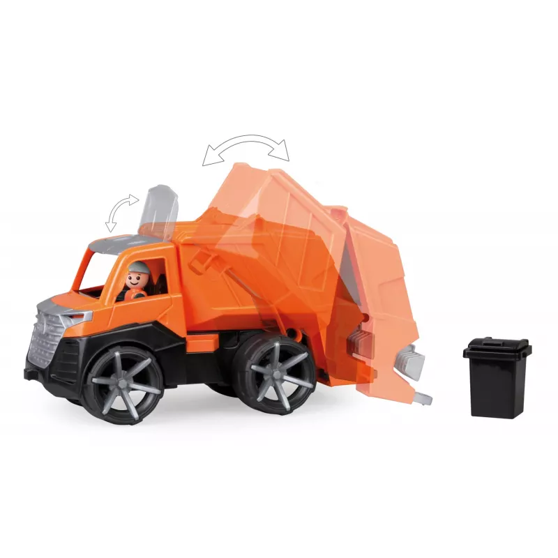 Šiukšliavežis Lena TRUXX SM04534 Guma Plienas Oranžinis 2+ metai