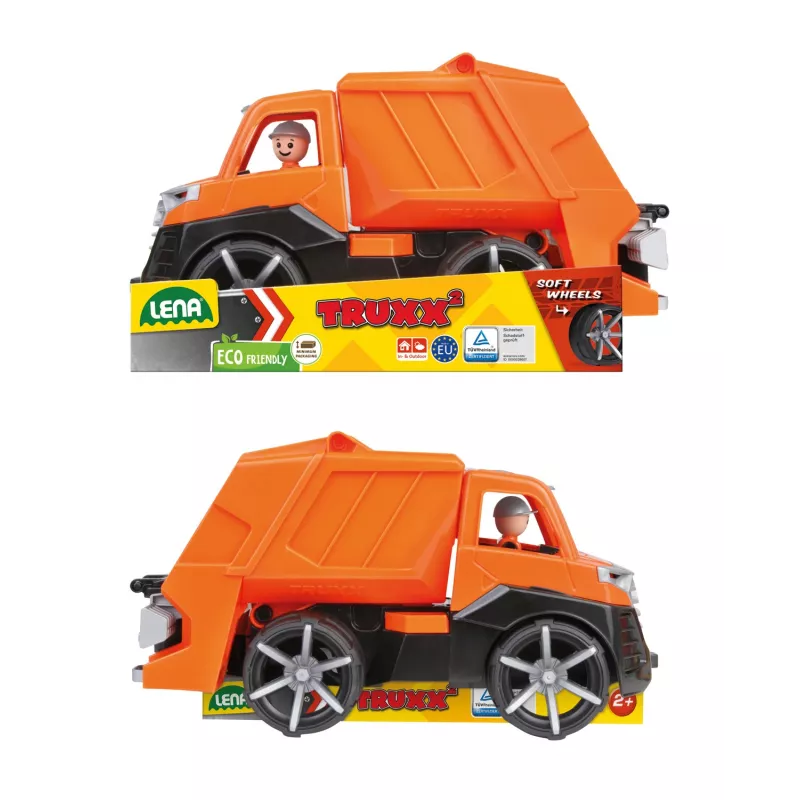 Šiukšliavežis Lena TRUXX SM04534 Guma Plienas Oranžinis 2+ metai