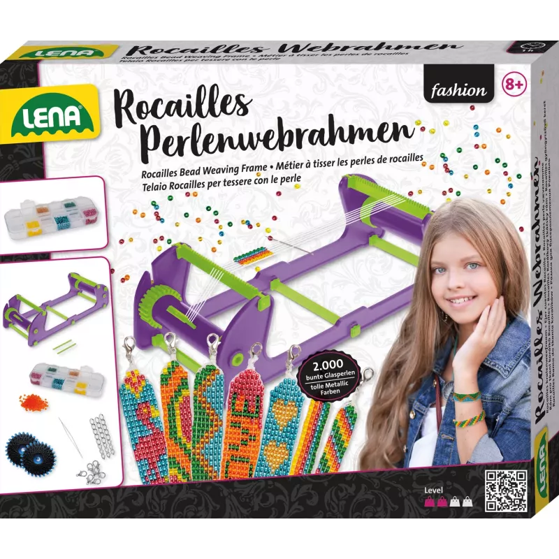 Audimo rėmelis karoliukams Lena 42722 Rocailles – reguliuojamo aukščio, lengvas pynimo staklės