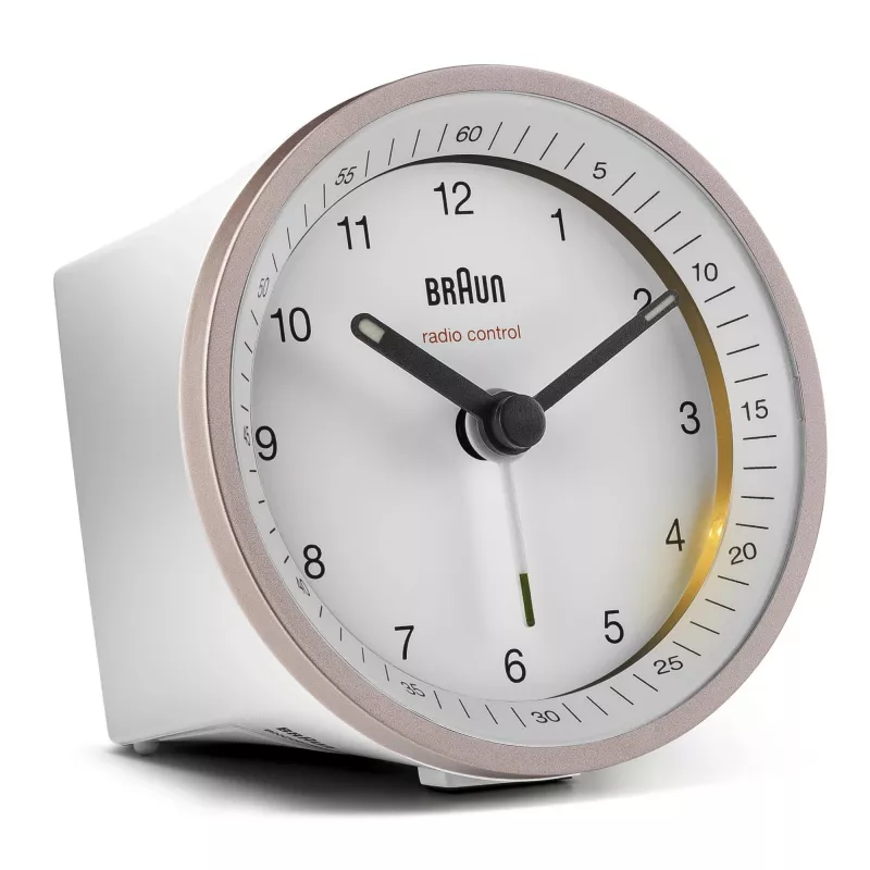 Braun BC07 kvarcinis žadintuvas rožinė, balta