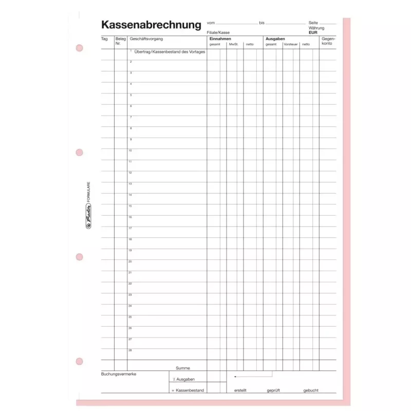 Apskaitos formų knyga Herlitz 882415 A4 100 lapų