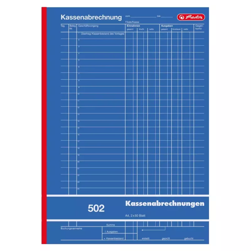 Apskaitos formų knyga Herlitz 882415 A4 100 lapų