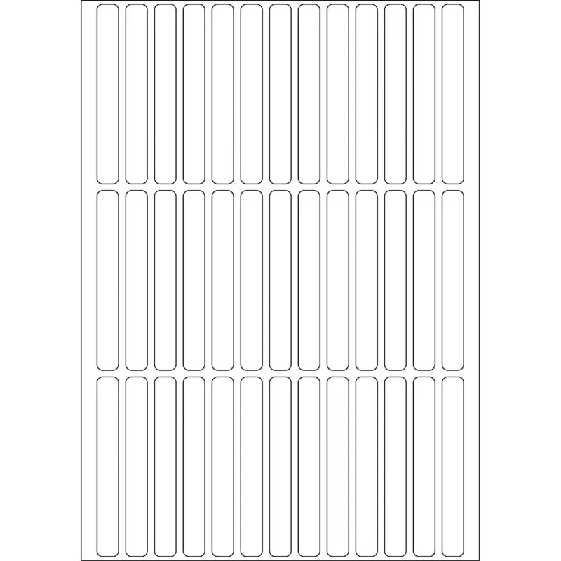 Universalių etikečių rinkinys HERMA 6x50 mm balto matinio popieriaus 1248 vnt.