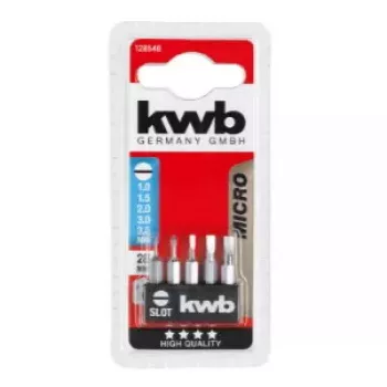KWB 128540 atsuktuvų antgalių rinkinys — 5 vnt., plokšti antgaliai, 28 mm