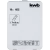Gręžtų rinkinys KWB 421856 19 vnt. spiraliniai gręžtai 1,0–10 mm