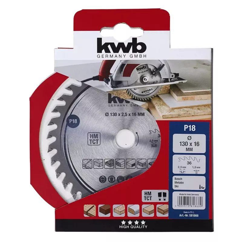 Pjūklo diskas metalui KWB 581868 1 vnt. 190 g