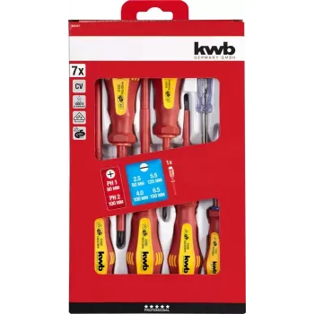 Atsuktuvų rinkinys KWB 665307, 7 vnt., VDE izoliuoti