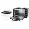 Unold Small Kitchen All in One – laisvai pastatoma viryklė, juoda, su 2 kaitvietėmis ir 30 l orkaite