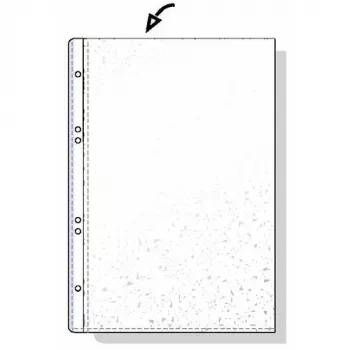 Rexel A6 kišenė, permatoma, 80 mikronų, viršuje atidaroma, reljefinė