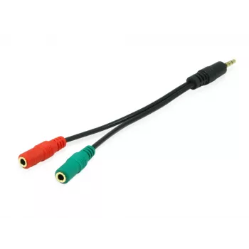 Equip 147943 garso kabelis 1,5 m 2 x 3,5mm 3,5mm juodas