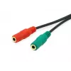 Equip 147943 garso kabelis 1,5 m 2 x 3,5mm 3,5mm juodas