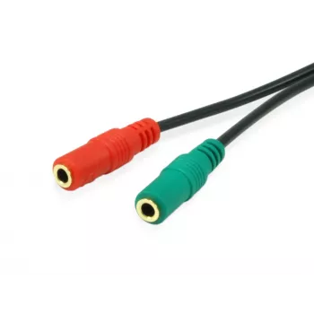 Equip 147943 garso kabelis 1,5 m 2 x 3,5mm 3,5mm juodas