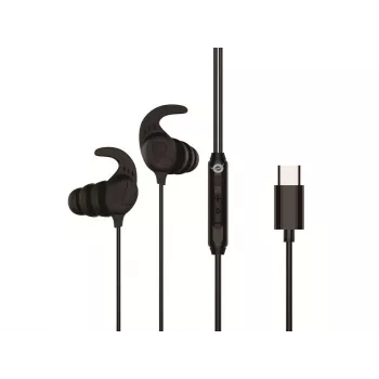 Prisijungiamas ausinių rinkinys CONCEPTRONIC BRENDAN05B – USB-C, 20–20000 Hz, 1,2 m laidas, užkabinamos ausinės (juoda)