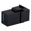 Keystone modulis ShiverPeaks S/CONN 08-10041 Plokščias juodas USB A