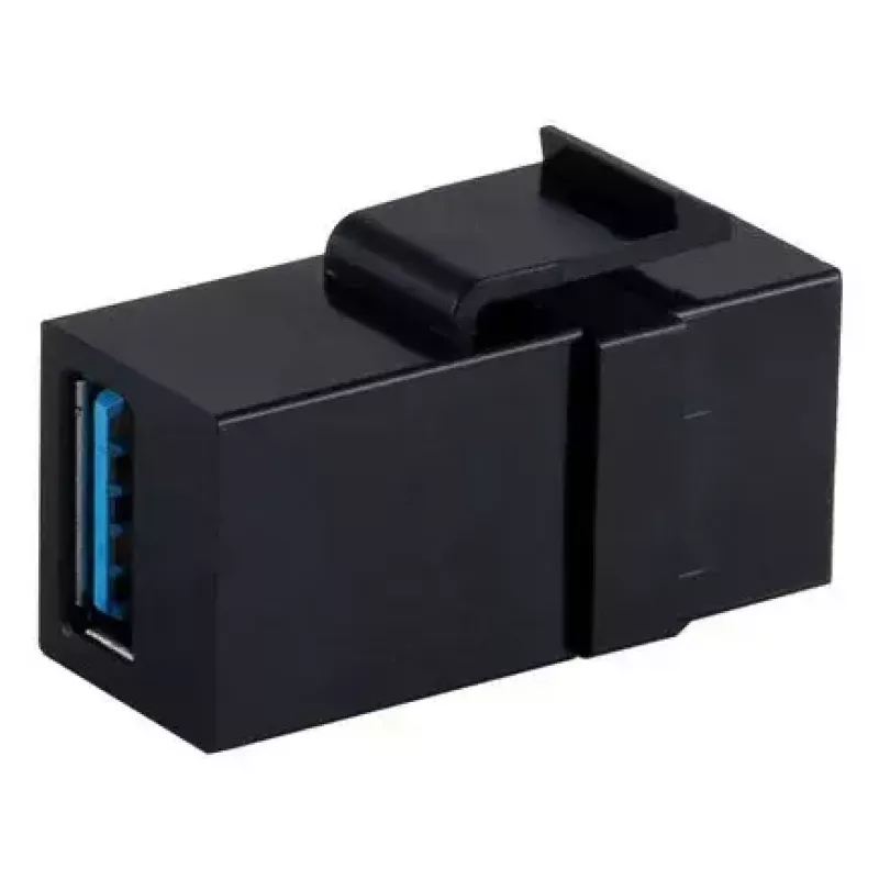 Keystone modulis ShiverPeaks S/CONN 08-10041 Plokščias juodas USB A