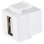 Keystone modulis ShiverPeaks 08-10044 plokščias baltas USB A