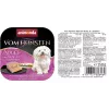 Šlapias šunų ėdalas animonda Vom Feinsten Gourmet Core – Vištiena, Kiaušinis ir Kumpis, 150 g padėklas, be grūdų, suaugusioms mažoms veislėms (5–10 kg)