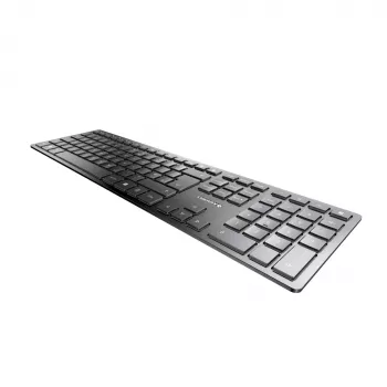 Belaidė klaviatūra Cherry KW 9100 SLIM RF + Bluetooth QWERTY JK-9100GB-2, juoda, 108 klavišų, 1,2 m laidas
