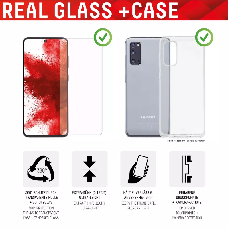 Displex apsauginis stiklas Samsung Galaxy A53 5G su dėklu