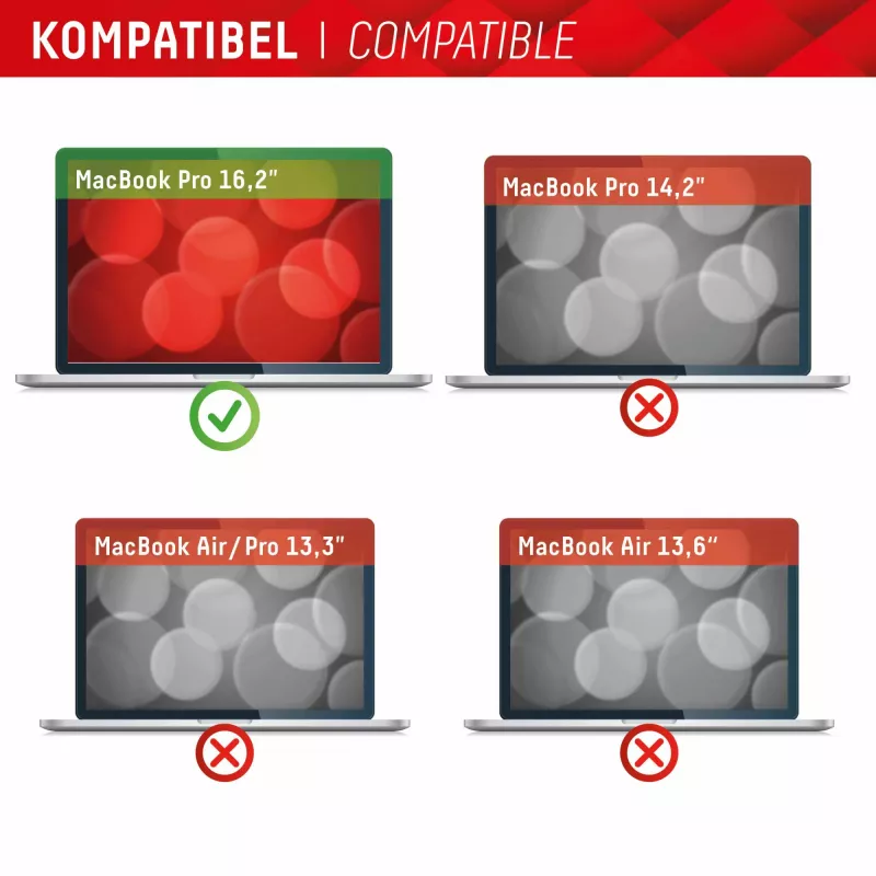 Displex PRIVACY SAFE magnetinis 2 krypčių privatumo filtras, skirtas MacBook Pro 16,2 colio