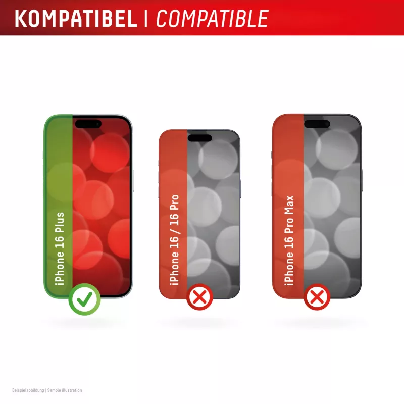Displex Screen Protector + Dėklas Apple iPhone 16 Plus, Eco montavimo rėmelis, atsparus įbrėžimams