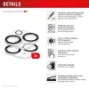 Displex Full Cover Camera Lens Glass iPhone 15/15 Plus, 10H, Visų kamerų apsauginis stiklas, Greitas montavimas, 2 vnt. pakuotė