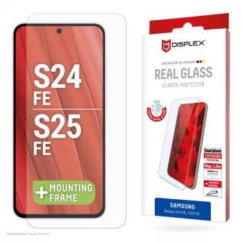 Displex Screen Protector (10H) Samsung Galaxy S25 FE/S24 FE, Eco Mounting Frame, atsparus įbrėžimams