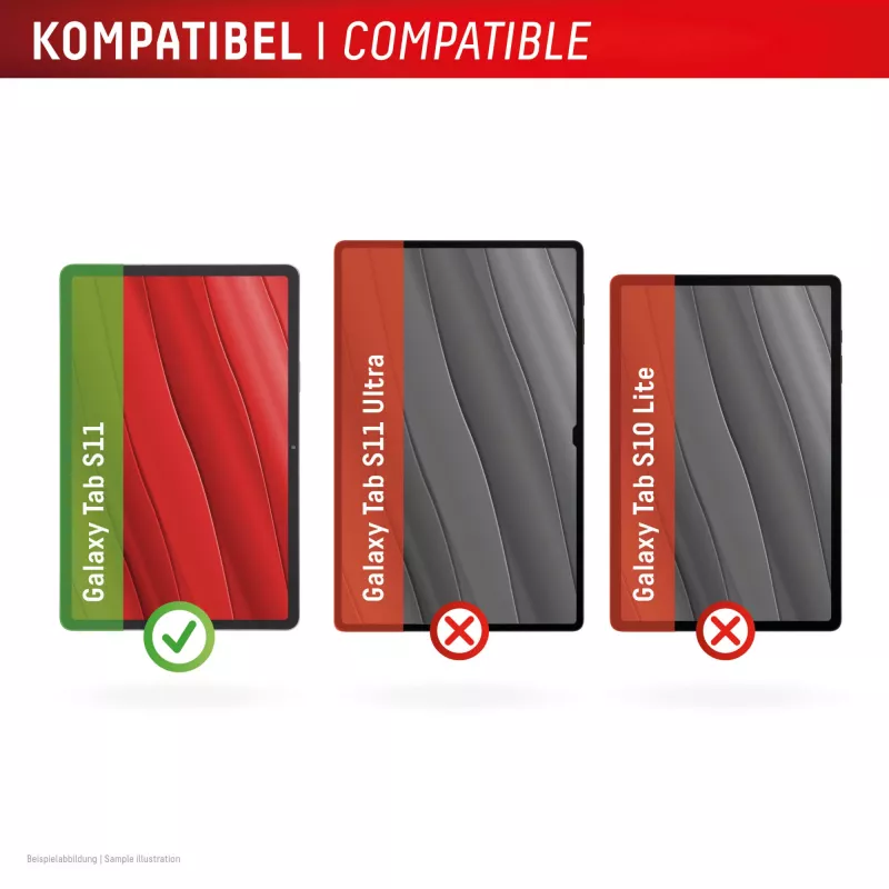 Displex Tablet Glass (9H) Samsung Galaxy Tab S11, Eco Montavimo Rėmelis, nedūžtantis