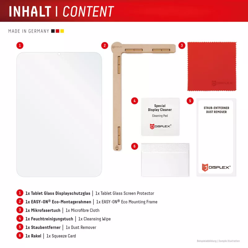 Displex Tablet Glass (9H) Samsung Galaxy Tab S11, Eco Montavimo Rėmelis, nedūžtantis