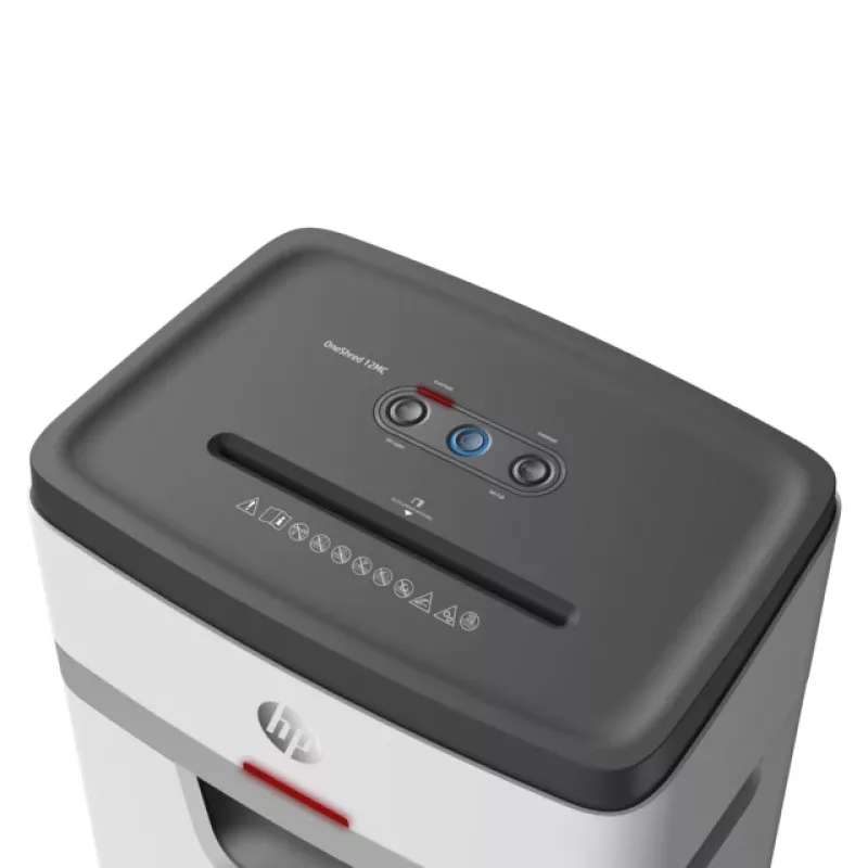Popieriaus smulkintuvas HP OneShred 12MC mikro pjūvis 2x15 mm 12 lapų 25 L 65 dB 220 mm Baltas