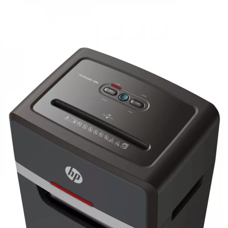 HP Pro Shredder 16MC popieriaus smulkintuvas, mikro pjūvis, 55 dB, 22 cm, juodas
