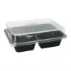 Papstar 96554 Vienkartinis maisto indas juodas PET 227x178x45mm