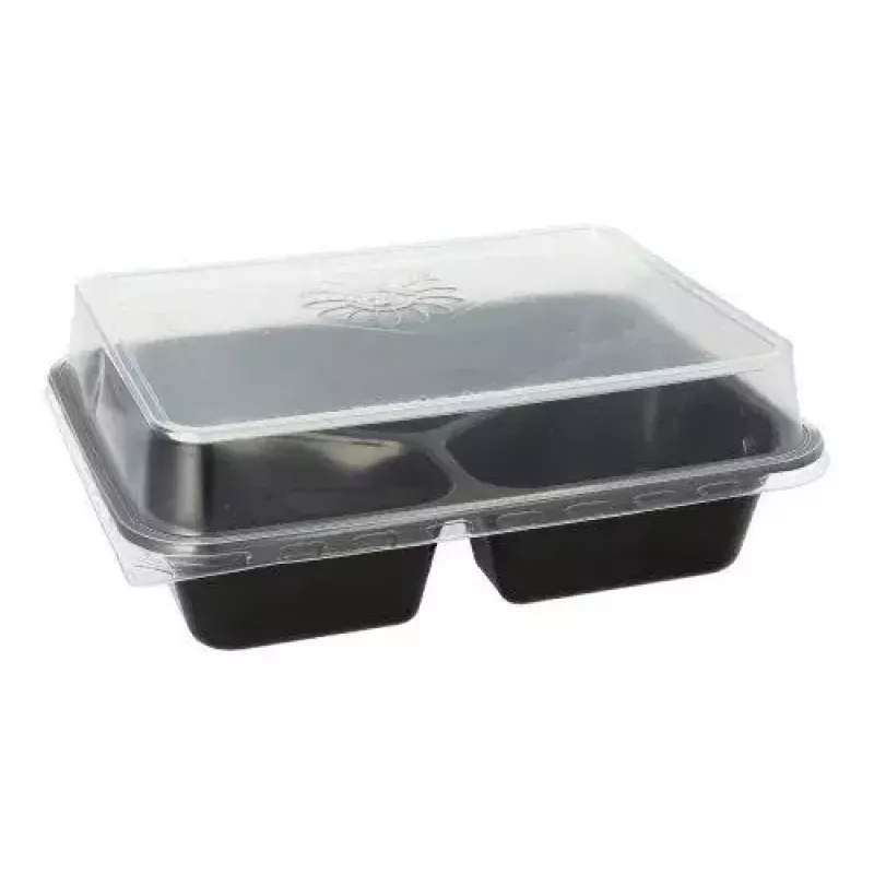 Papstar 96554 Vienkartinis maisto indas juodas PET 227x178x45mm