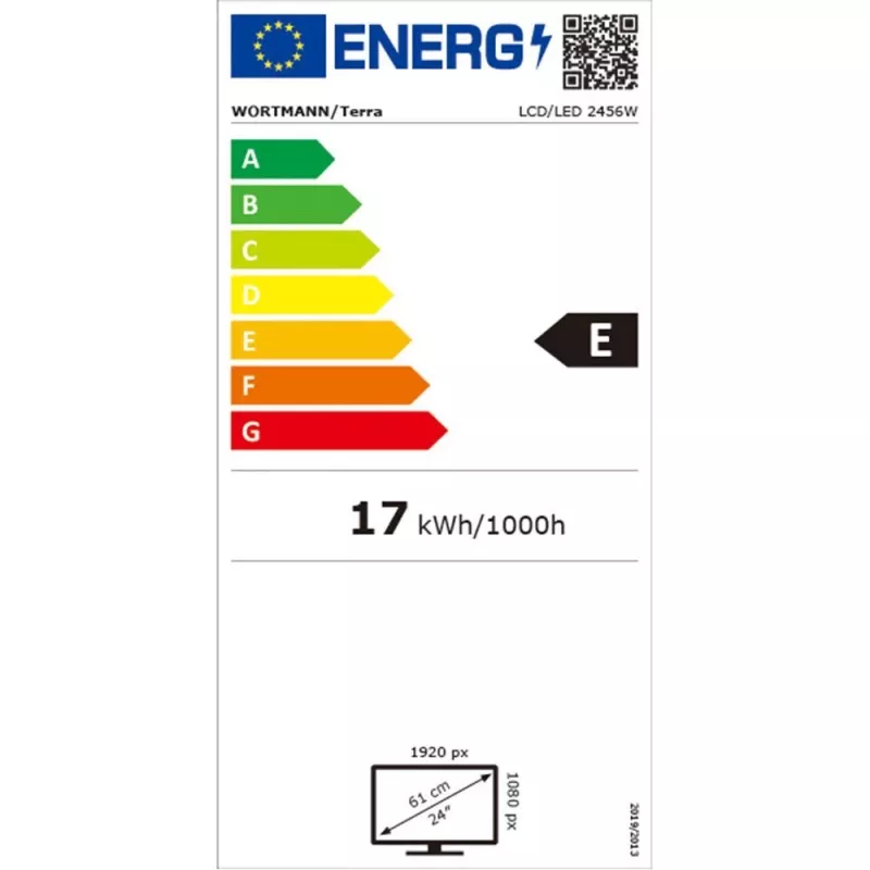 Monitorius TERRA 3030250 60.5 cm (23.8 colio) Full HD LED juodas