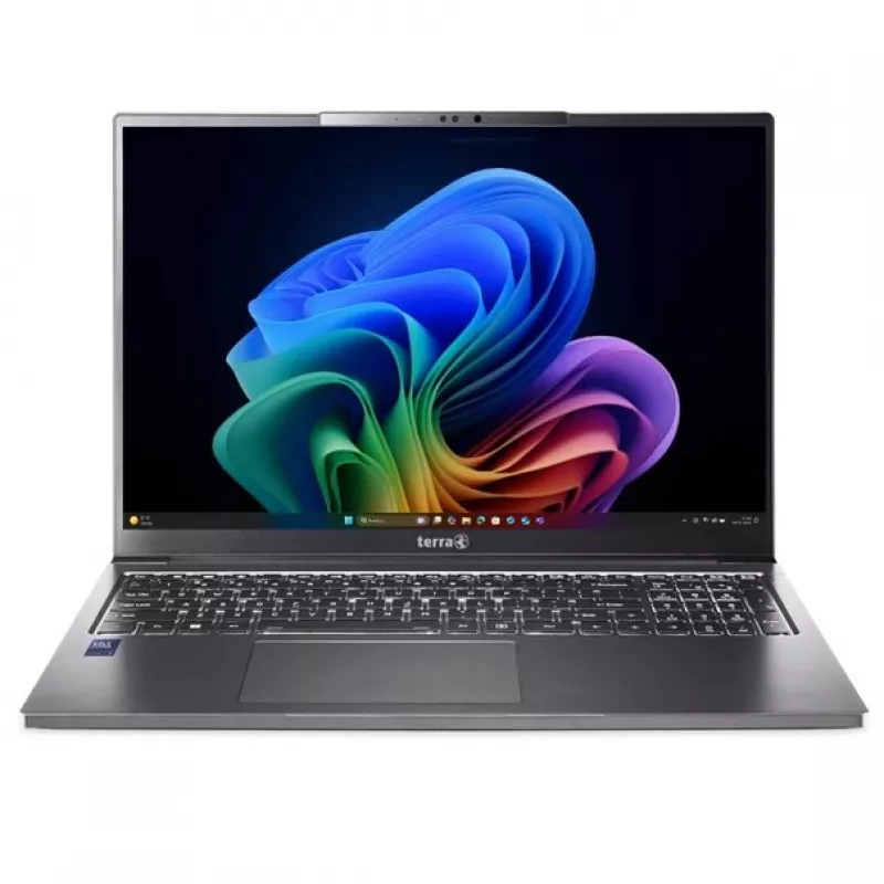 Nešiojamas kompiuteris TERRA Mobile 1671L Copilot+ PC Intel Core Ultra 5 228V 40,6 cm (16 colių) WQXGA 32 GB DDR5-SDRAM 1 TB SSD Wi-Fi 7 (802.11be) Windows 11 Pro Pilka