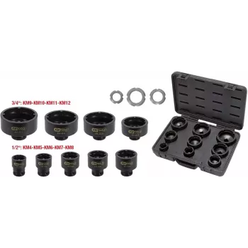 KS Tools 450.5020 veržliarakčių komplektas — 9 galvutės, 7,82 kg
