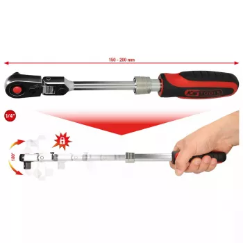 Reples raktas KS Tools 914.1420, chromo-vanadžio plienas, 72 reples galvutės, sertifikuotas DIN/ISO