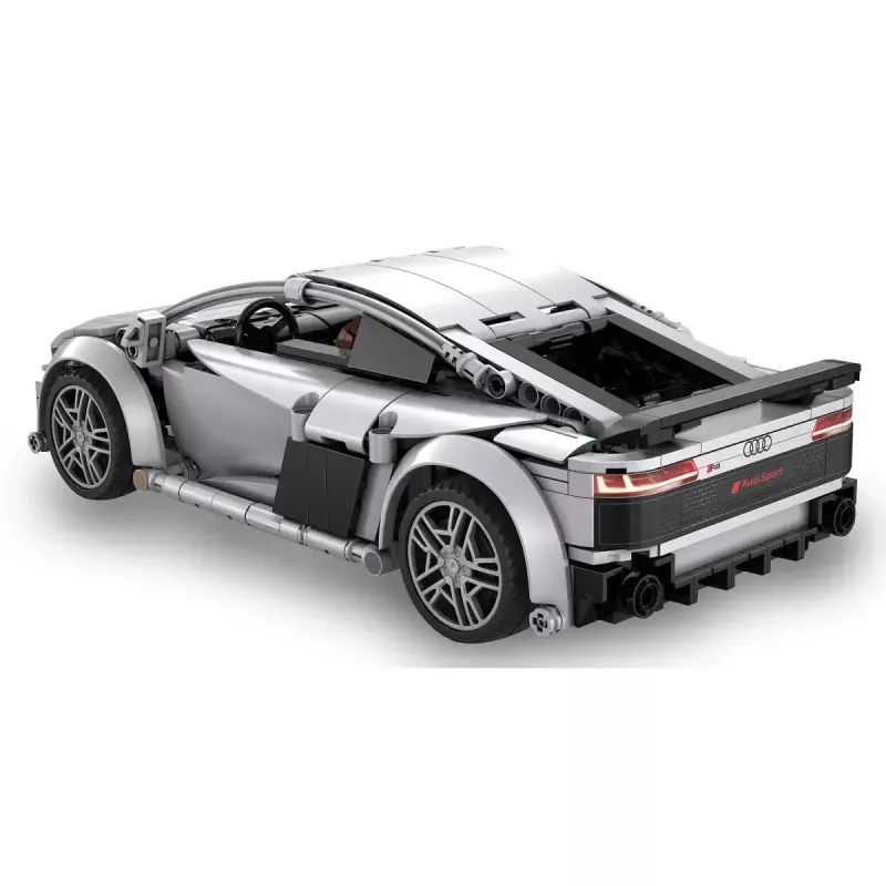 Jamara CaDA Audi R8 Coupé 1:14, pilkas, 2,4 GHz valdomas kaladėlių modelis