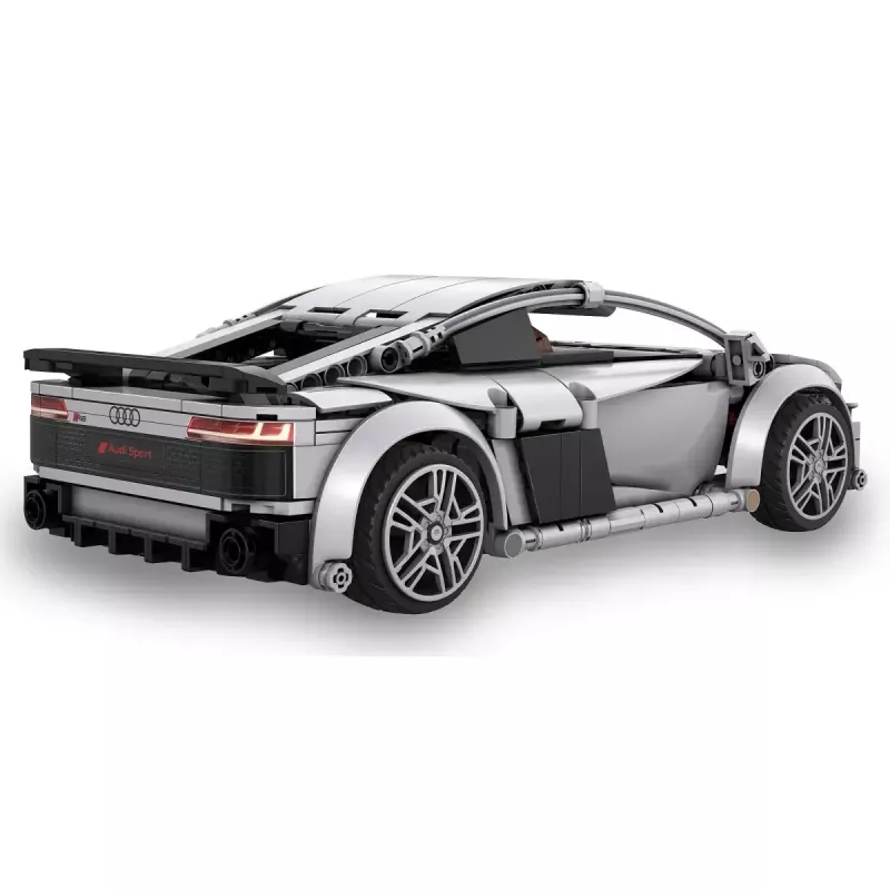 Jamara CaDA Audi R8 Coupé 1:14, pilkas, 2,4 GHz valdomas kaladėlių modelis