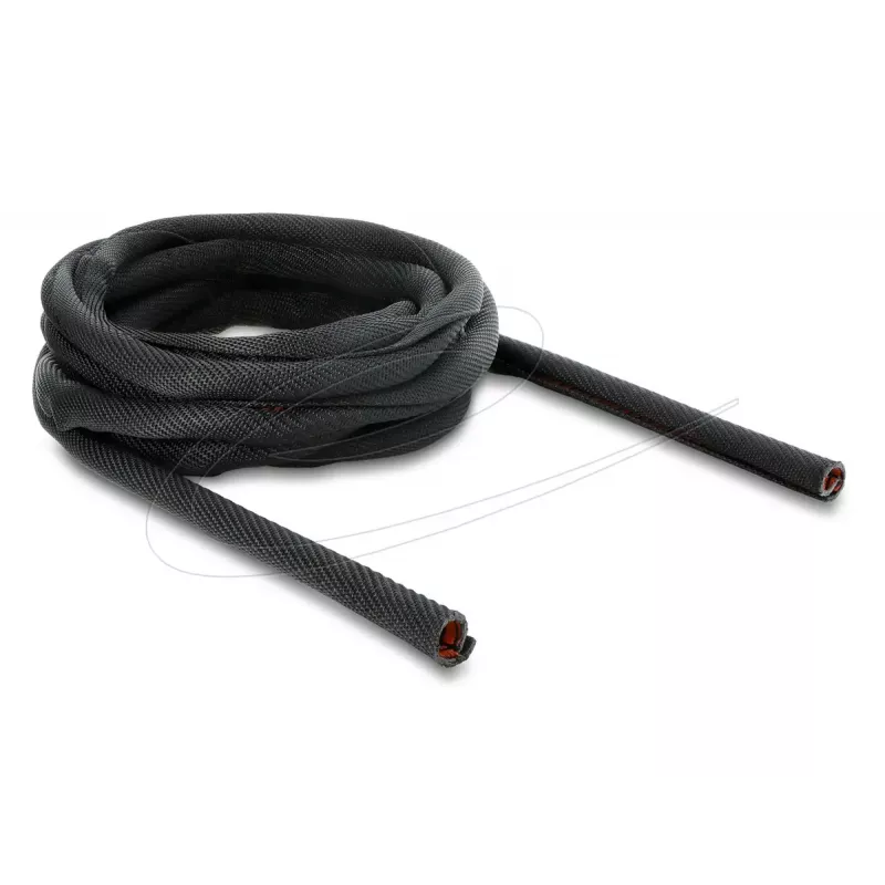 Apsauginė kabelių mova savaime užsidaranti dviejų sluoksnių DELOCK 5 m × 16 mm, juoda