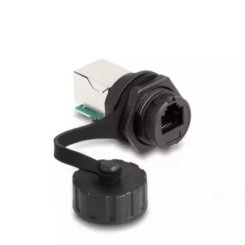 DeLOCK RJ12 lizdo jungtis prie RJ12 lizdo IP68 vandeniui atspari juoda